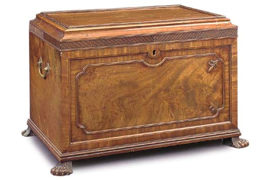 A REGENCY MAHOGANY CELLARETTE