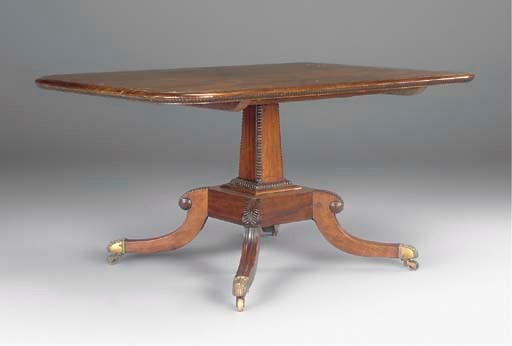 A REGENCY MAHOGANY BREAKFAST TABLE