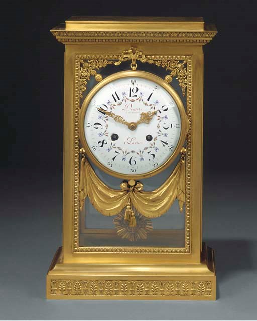 A NAPOLEON III FOUR-GLASS MANTEL CLOCK