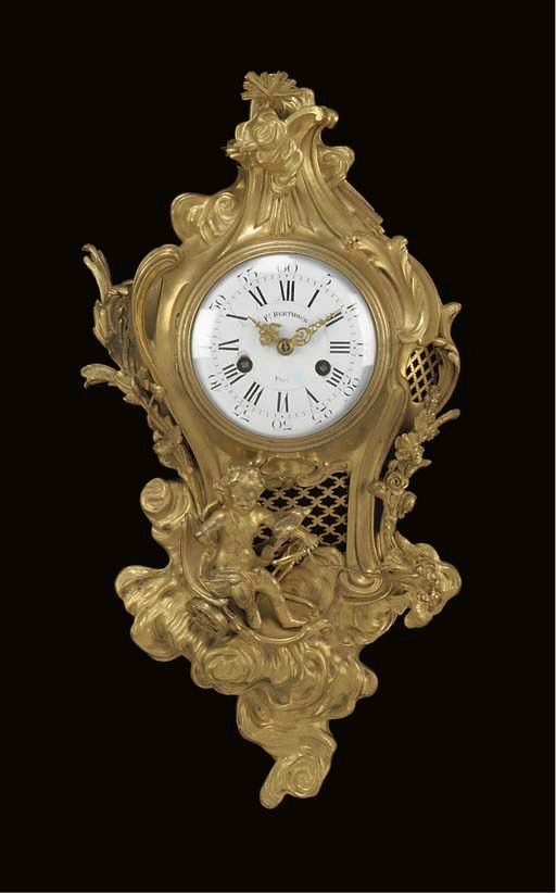 A LOUIS XV ORMOLU CARTEL CLOCK