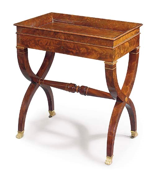 A RESTAURATION ORMOLU-MOUNTED MAHOGANY VIDE-POCHE