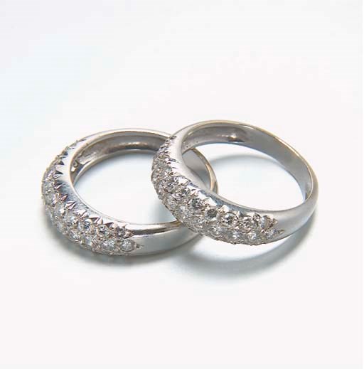 DEUX BAGUES DIAMANTS, PAR VAN CLEEF & ARPELS