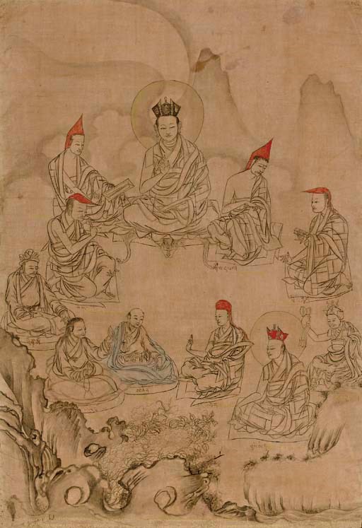 A THANGKA OF KARMAPA RANGjung DORJE AND OTHER BUDDHIST LUMINARIES