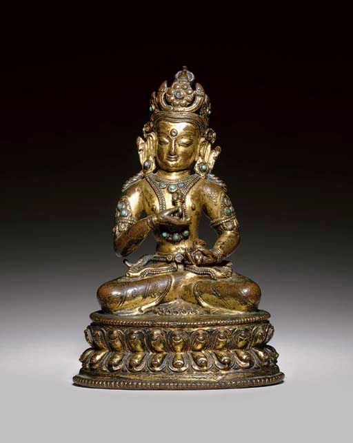 A Gilt Bronze Figure of Vajrasattva