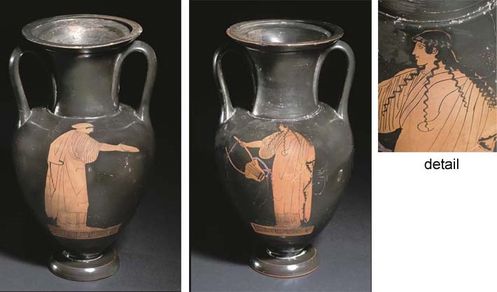 AN ATTIC RED-FIGURE NOLAN AMPHORA, ATTRIBUTED TO THE SABOUROFF PAINTER