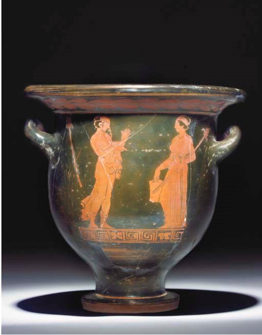 A LUCANIAN RED-FIGURE KRATER, ATTRIBUTED TO THE DOLON PAINTER
