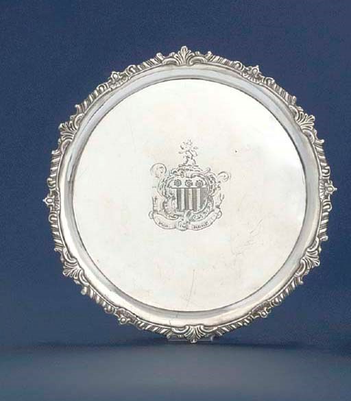 A GEORGE III SILVER SALVER