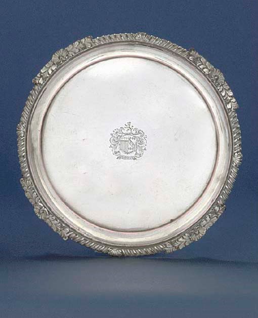 AN OLD SHEFFIELD PLATE SALVER