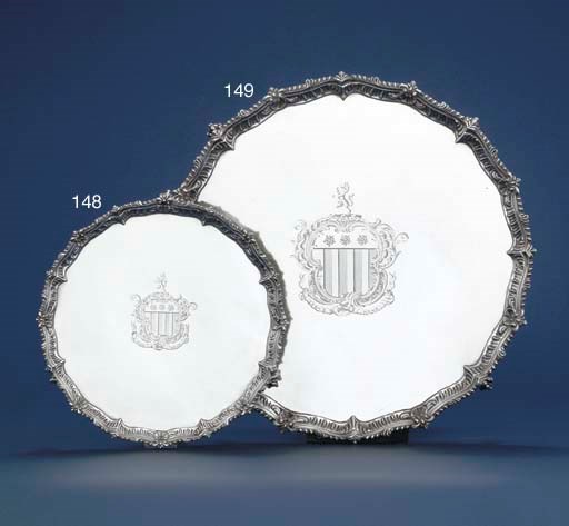 A GEORGE III SILVER SALVER