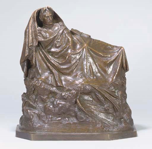 A FRENCH BRONZE GROUP ENTITLED 'LE RÉVEIL DE NAPOLÉON' OR
'NAPOLÉON S'ÉVEILLANT À L'IMMORTALITÉ'