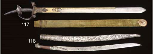 A LONG DAMASCENED SWORD, INDIA, 19TH CENTURY