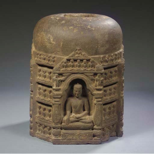 A Northeast Indian, Pala style, phyllite stone stupa section