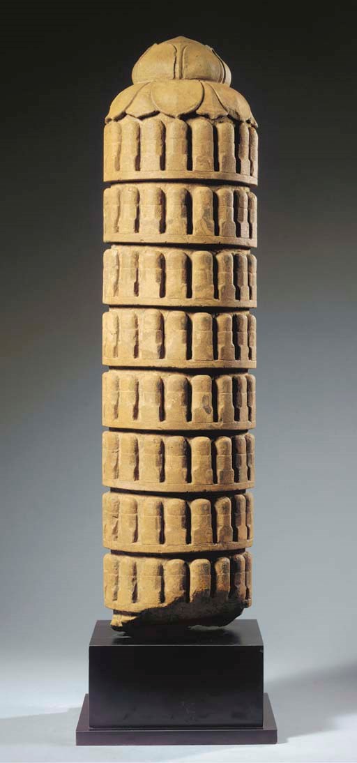 A rare Khmer, Baphuon style, sandstone pillar