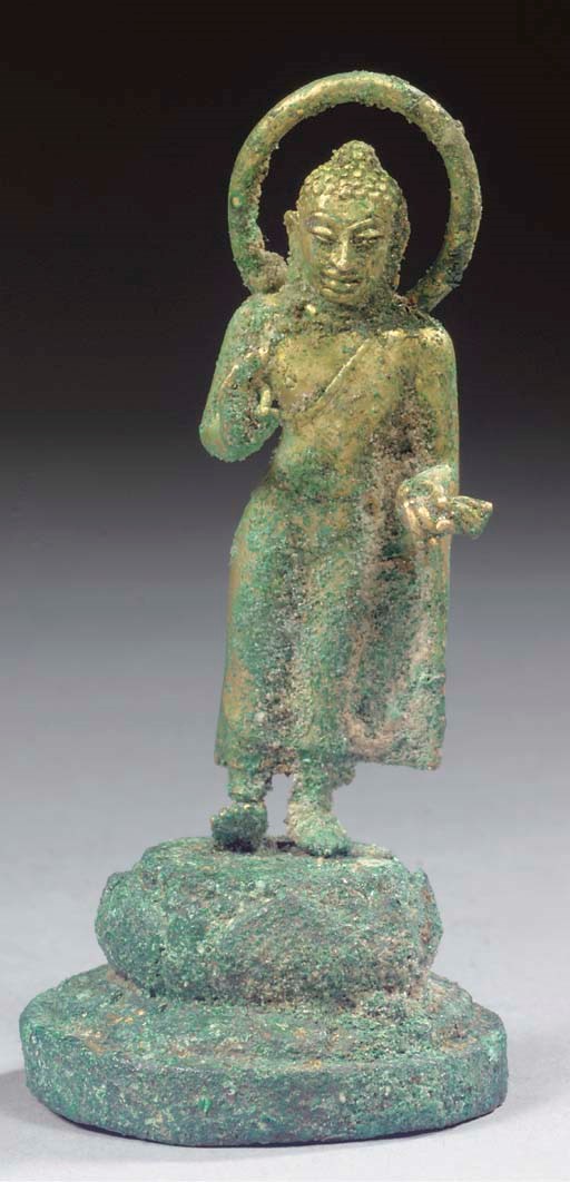 A Javanese gold and probably silver figure of Buddha Sakyamuni