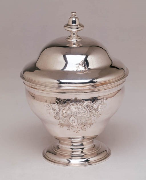 A GEORGE II STERLING SILVER COVERED BOWL