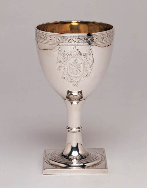 A GEORGE III STERLING SILVER GOBLET