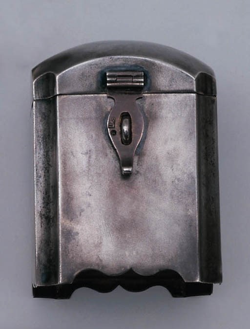 A RUSSIAN SILVER MONEY BOX