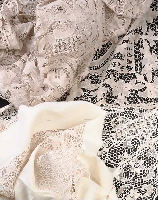 THREE COMPOSITE SETS OF TABLE LINEN