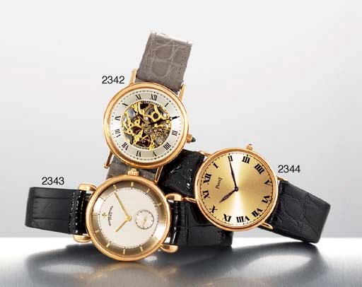 BREGUET. AN 18K GOLD SKELETONISED WRISTWATCH