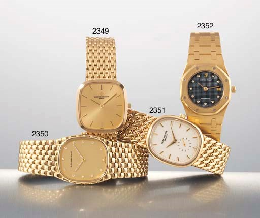 AUDEMARS PIGUET. AN 18K GOLD AND DIAMOND-SET CUSHION-SHAPED WRISTWATCH WITH BRACELET
