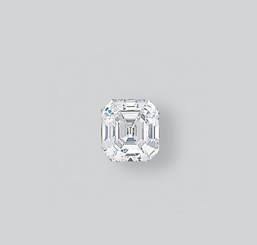 AN IMPORTANT UNMOUNTED ASSCHER-CUT DIAMOND