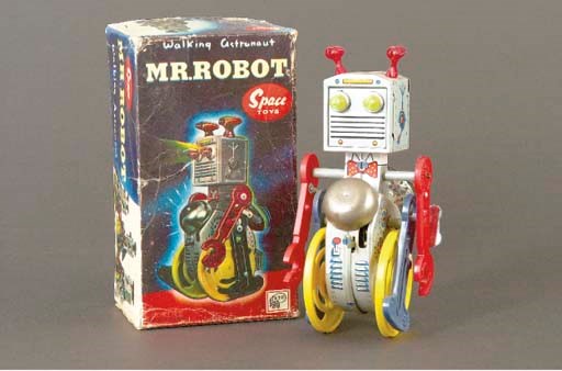 An ATC (Asahi) clockwork Mr Robot Walking Astronaut