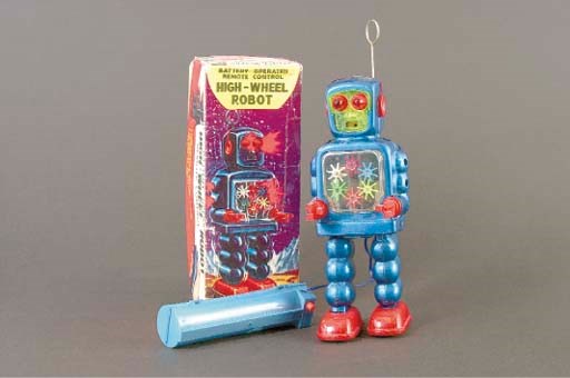 A KO (Yoshiya) battery-operated High Wheel Robot