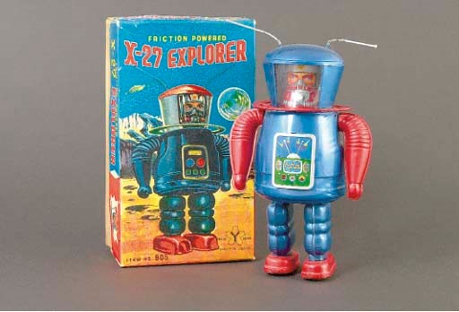 A rare Yonezawa friction-drive X27 Explorer Robot