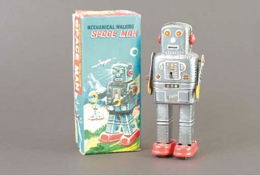 An SY (Yoneya) clockwork Mechanical Walking Space Man
