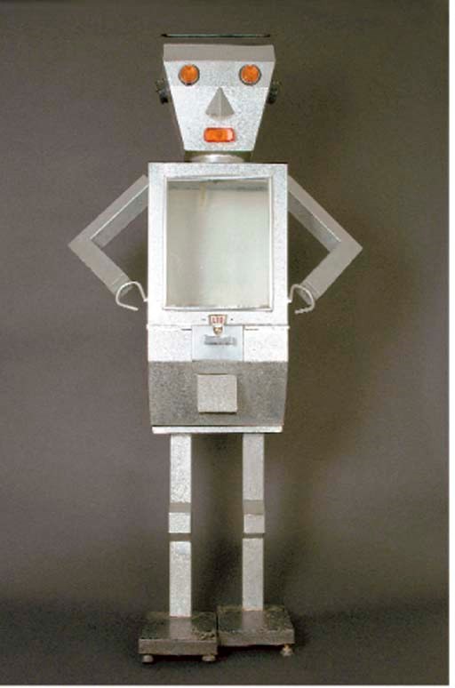 An Italian Gumbo Street Retail Bubble Gum Dispenser Robot