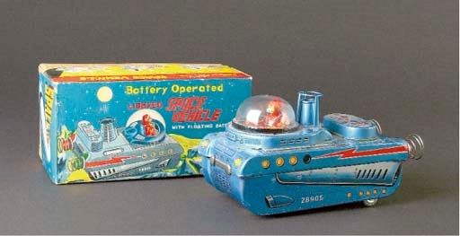 A TM (Masudaya) battery-operated Lighted Space Vehicle