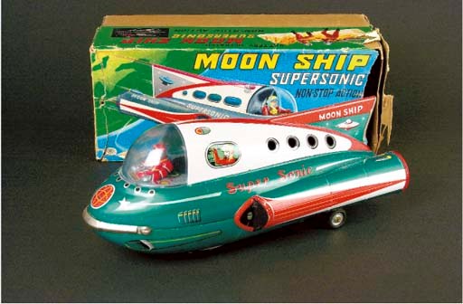 A TM (Masudaya) battery-operated Moon Ship Supersonic