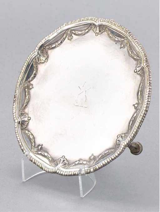 A GEORGE III IRISH SILVER WAITER