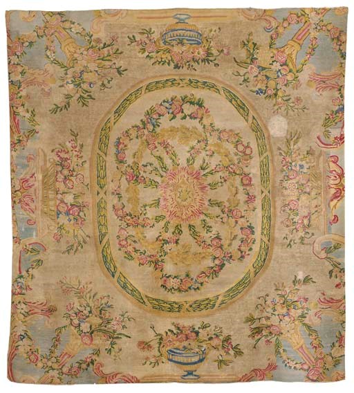 A LOUIS XV AUBUSSON PILE CARPET