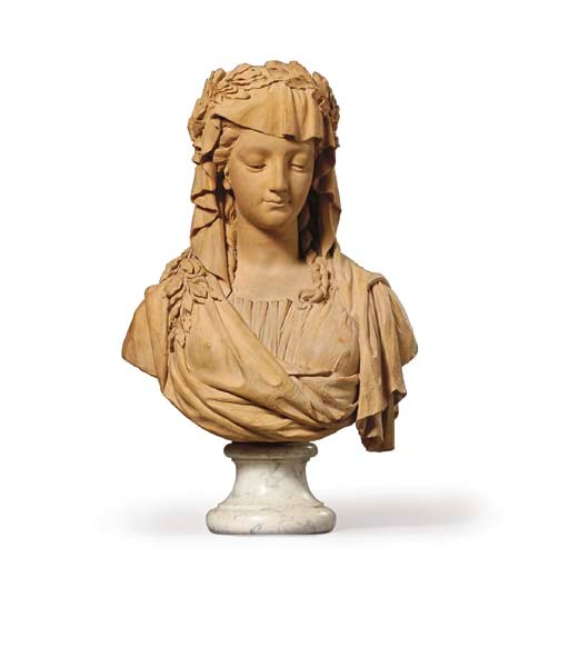 A TERRACOTTA BUST OF IPHIGENIA