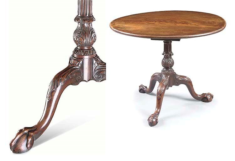 A GEORGE III MAHOGANY TRIPOD TABLE