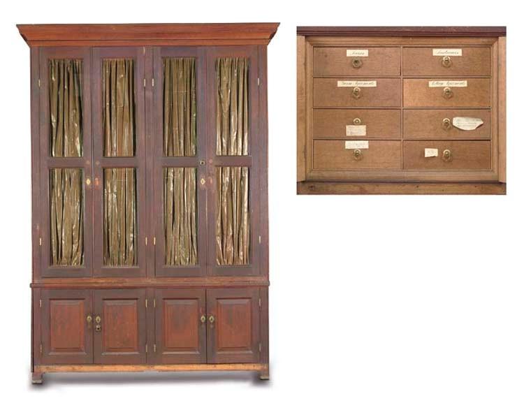 A GEORGE II OAK BOOKCASE