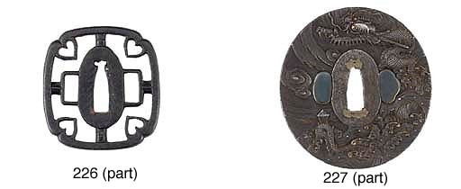 TWO IRON TSUBA