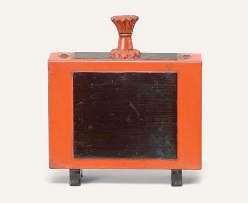 A Negoro sake flask