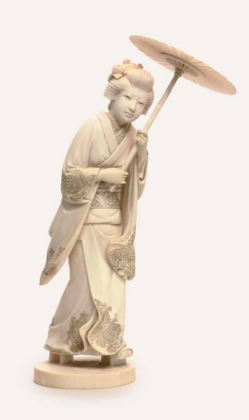 An ivory Okimono [sculptural ornament]