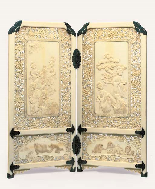 A Two-fold Ivory Screen