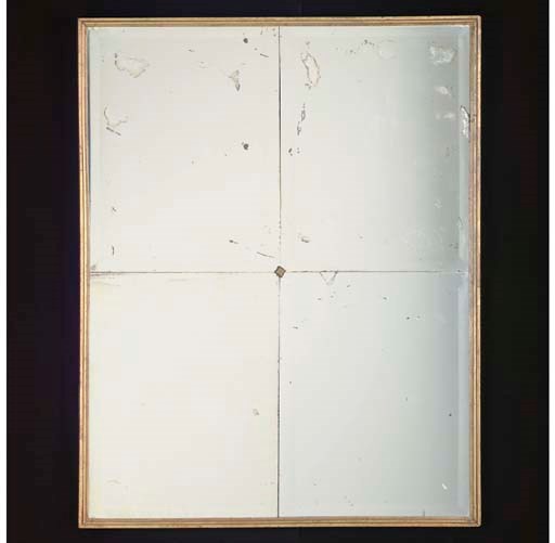 A GILTWOOD FOUR-BEVELED-PLATE MIRROR,