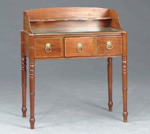 A REGENCY MAHOGANY WASHSTAND,