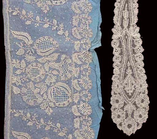 A FLOUNCE OF POINT DE GAZE LACE