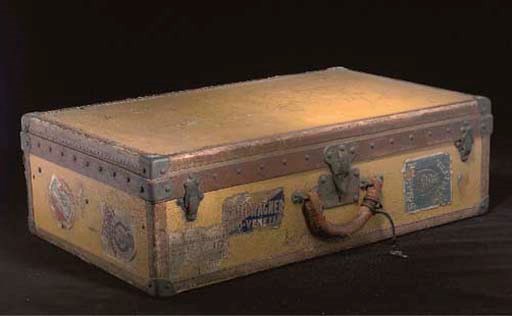 A CANARY YELLOW LOUIS VUITTON 'PORTE HABIT' TRUNK