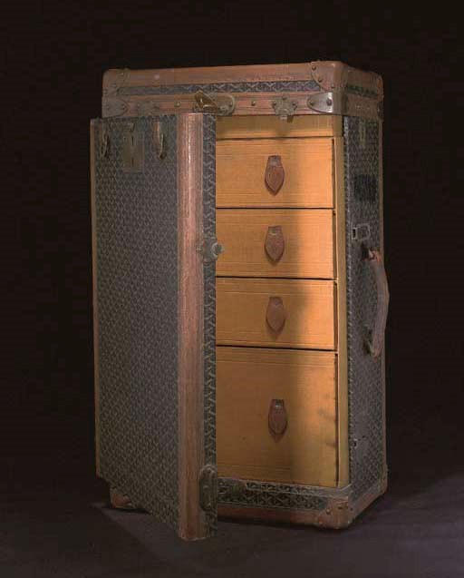 A MALLES GOYARD TRAVELING TRUNK