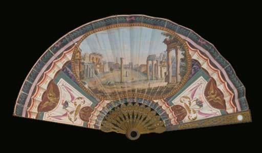 THE FORUM, ROME, A RARE SPYGLASS GRAND TOUR FAN