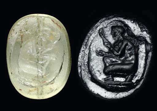 A GREEK GLASS SCARABOID