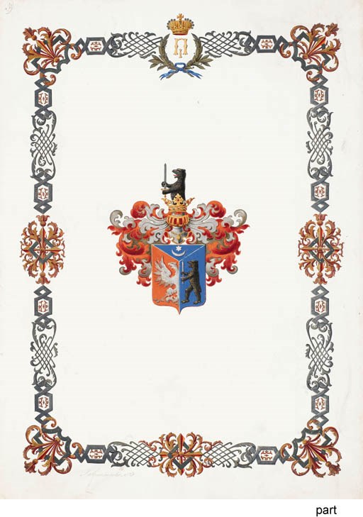A group of Russian coats-of-arms