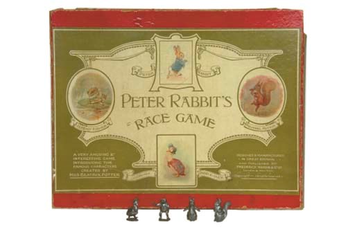 Timpo Peter Rabbit Race Game Figures and Board Game
